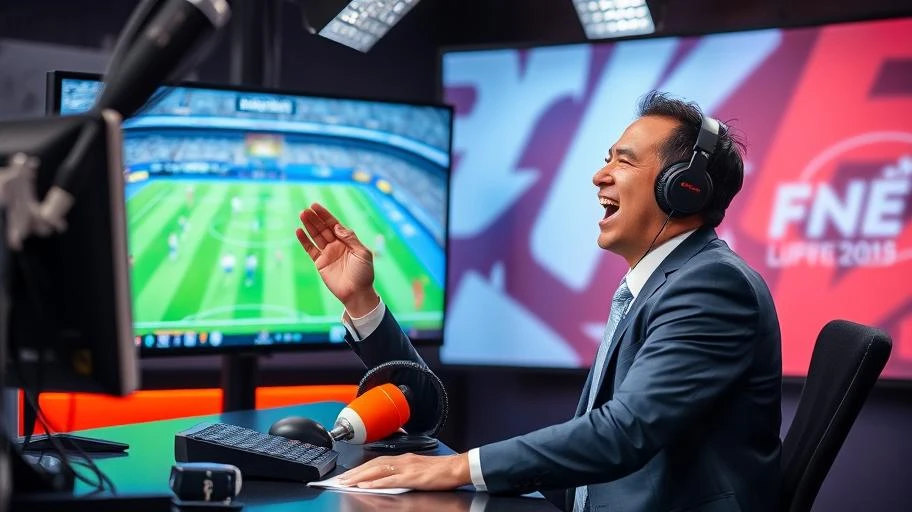 Bình luận viên chuyên nghiệp trên FPT Play.