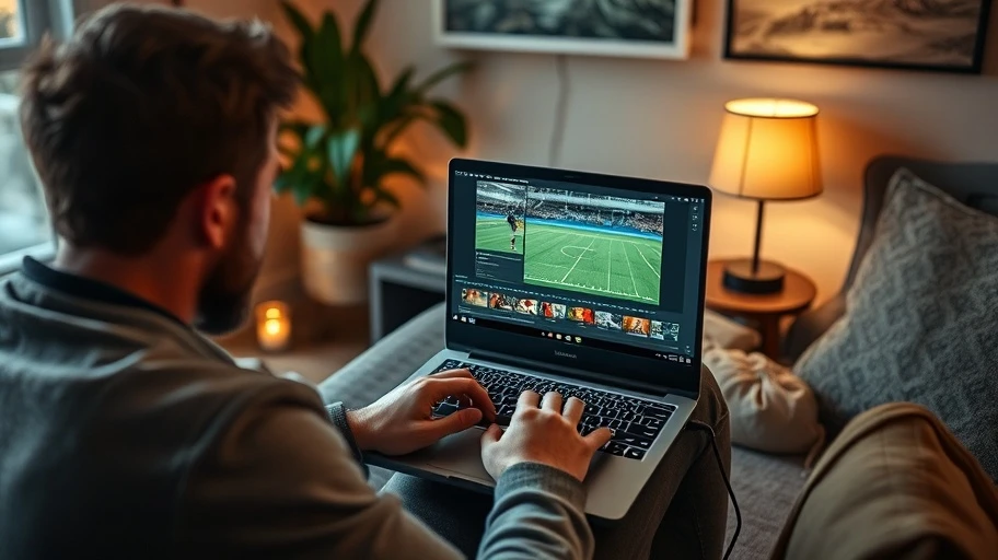 Chỉnh sửa video thể thao trên laptop