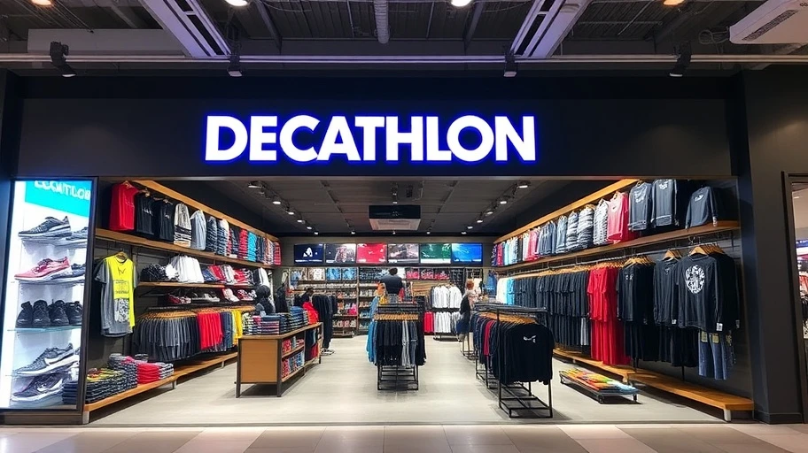 Cửa hàng Decathlon với nhiều sản phẩm thể thao đa dạng.