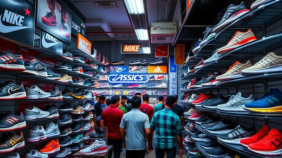 Cửa hàng giày thể thao ở Việt Nam với các thương hiệu nổi tiếng.