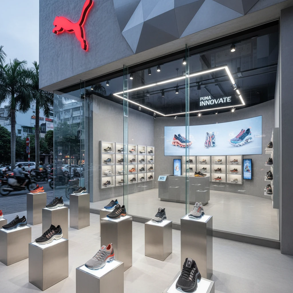 Cửa hàng Puma hiện đại và sáng tạo