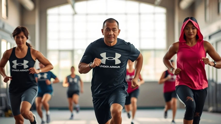 Đồ thể thao Under Armour trong buổi tập luyện tại Việt Nam.