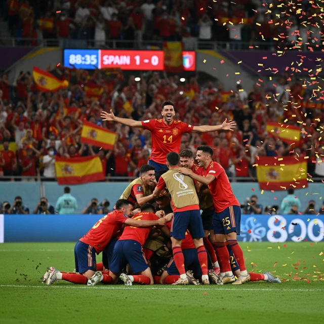 Đội tuyển quốc gia Tây Ban Nha ăn mừng chiến thắng