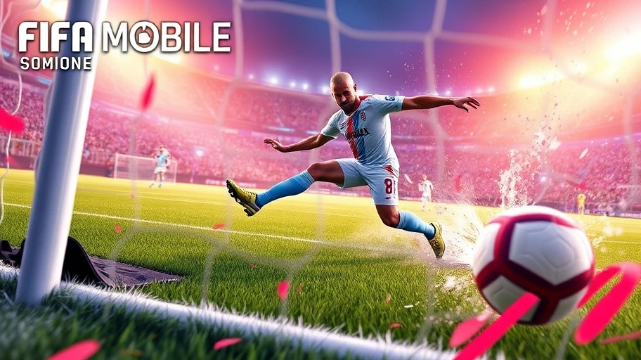FIFA Mobile scoring goal action