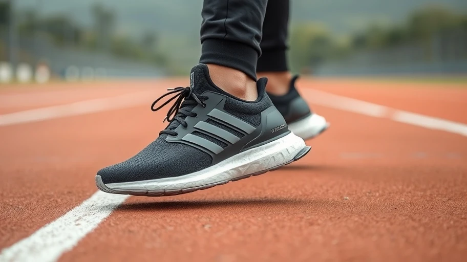 Giày Adidas Ultraboost trên sân chạy