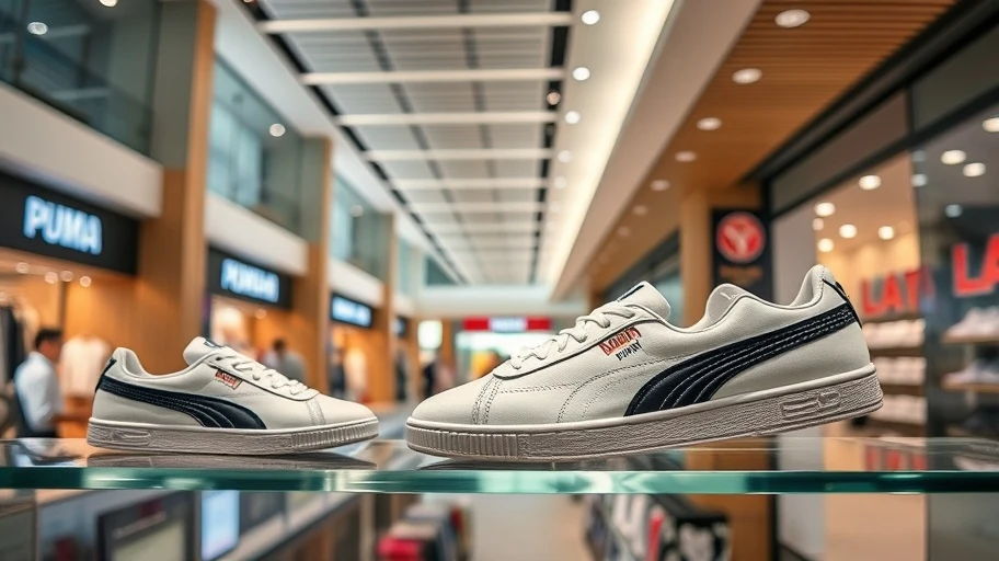 Giày Puma tại trung tâm thương mại Việt Nam.