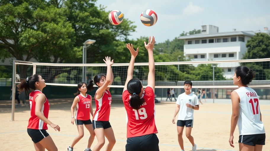 Hình ảnh bóng chuyền trẻ Nhật Bản