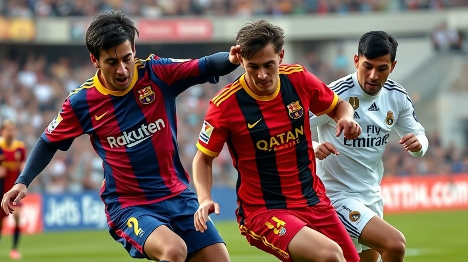 Hình ảnh cầu thủ xuất sắc trong trận Barca vs Real