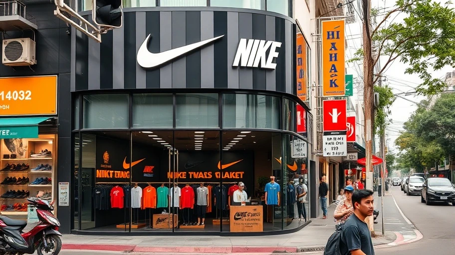 Hình ảnh cửa hàng Nike tại Việt Nam.