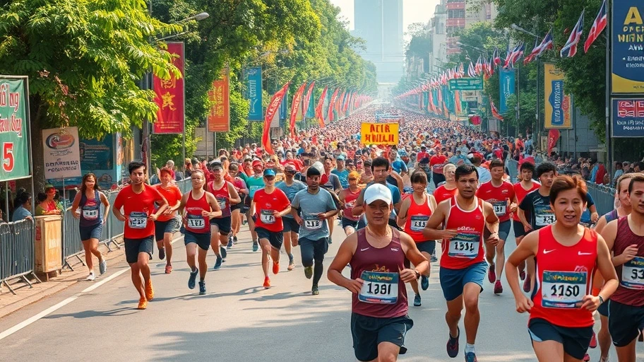 Hình ảnh cuộc đua marathon tại Việt Nam