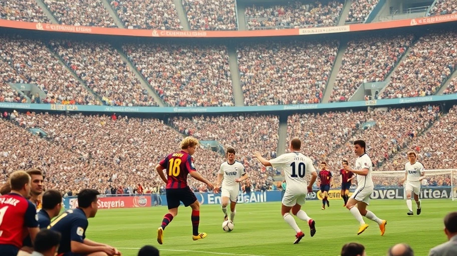 Hình ảnh lịch sử về một trận El Clásico giữa Barca và Real
