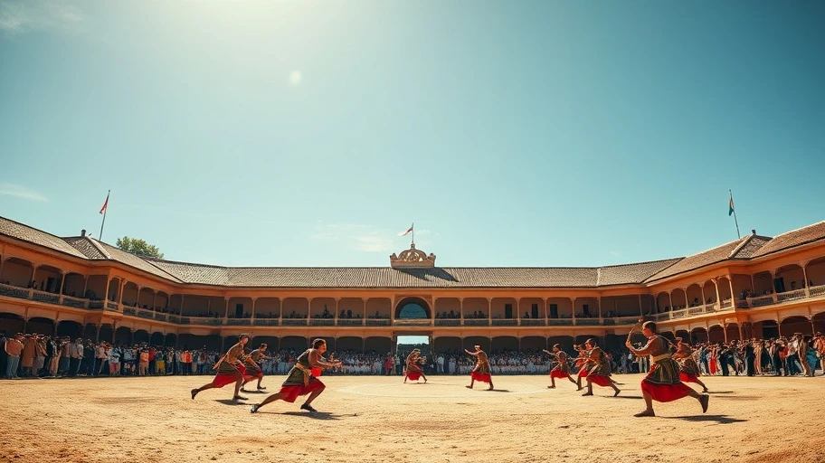 Hình ảnh mô tả trận đấu Jai Alai ở xứ Basque.