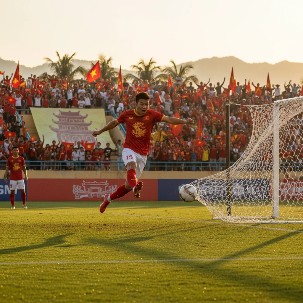 Hình ảnh pha lập công trong bóng đá