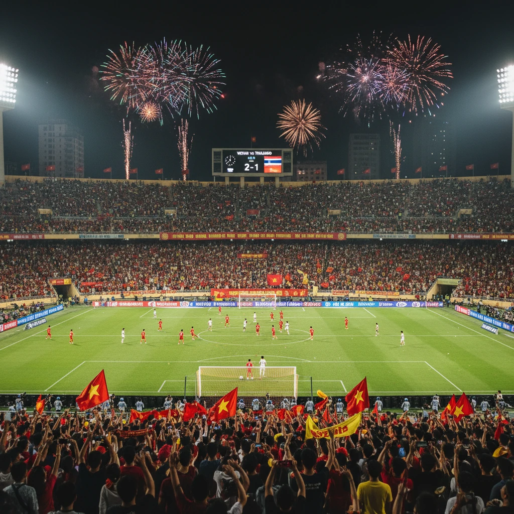 Hình ảnh sân bóng đá với người hâm mộ