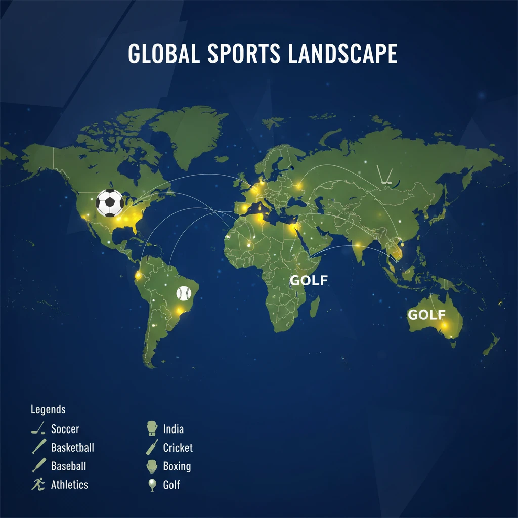 Hình ảnh về sự phát triển toàn cầu của thể thao.