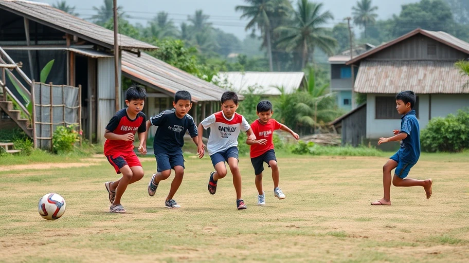 Khả năng tiếp cận của bóng đá qua trò chơi của trẻ em.