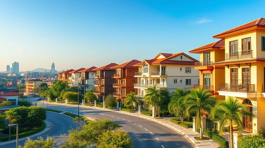 Khu dân cư sang trọng tại Thảo Điền với các biệt thự hiện đại.