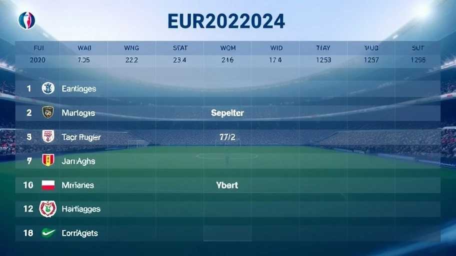 Lịch thi đấu và cập nhật bóng đá Euro 2024