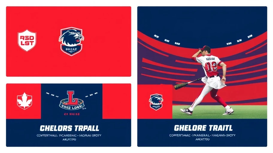 Logo và màu sắc trong cover thể thao.