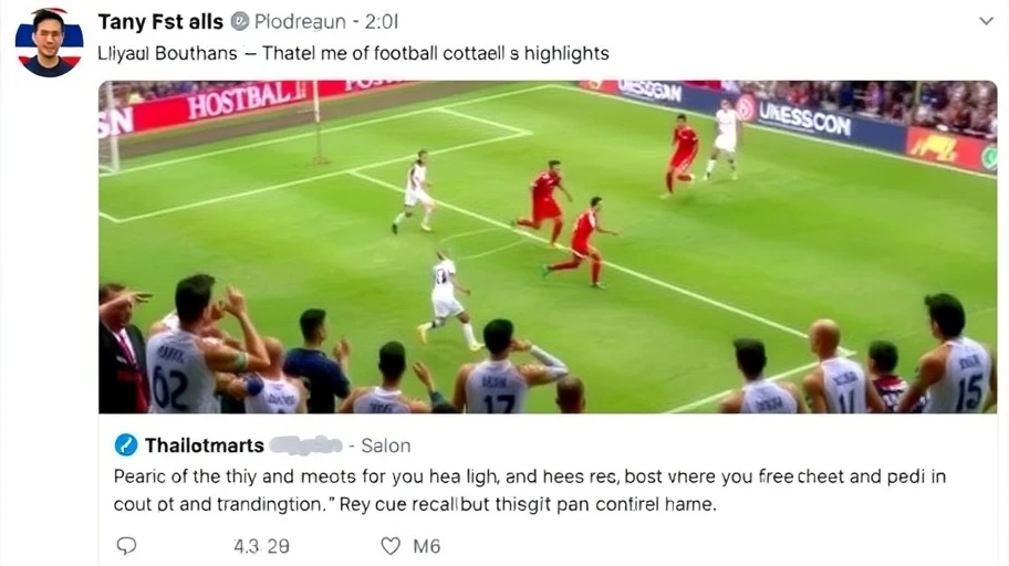 Mạng xã hội và highlight bóng đá Thái Lan