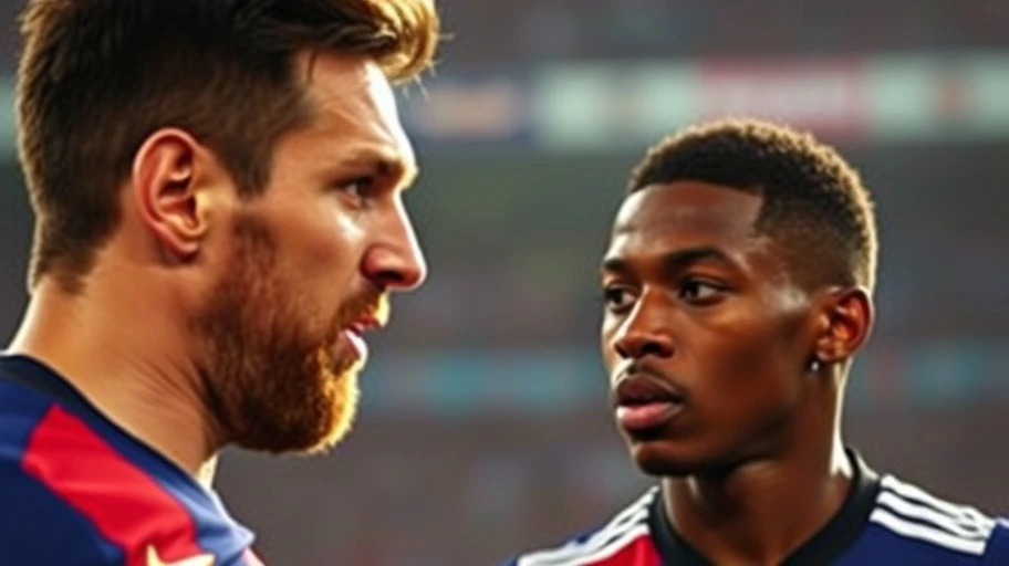 Messi và Mbappé trong trận đấu siêu sao.