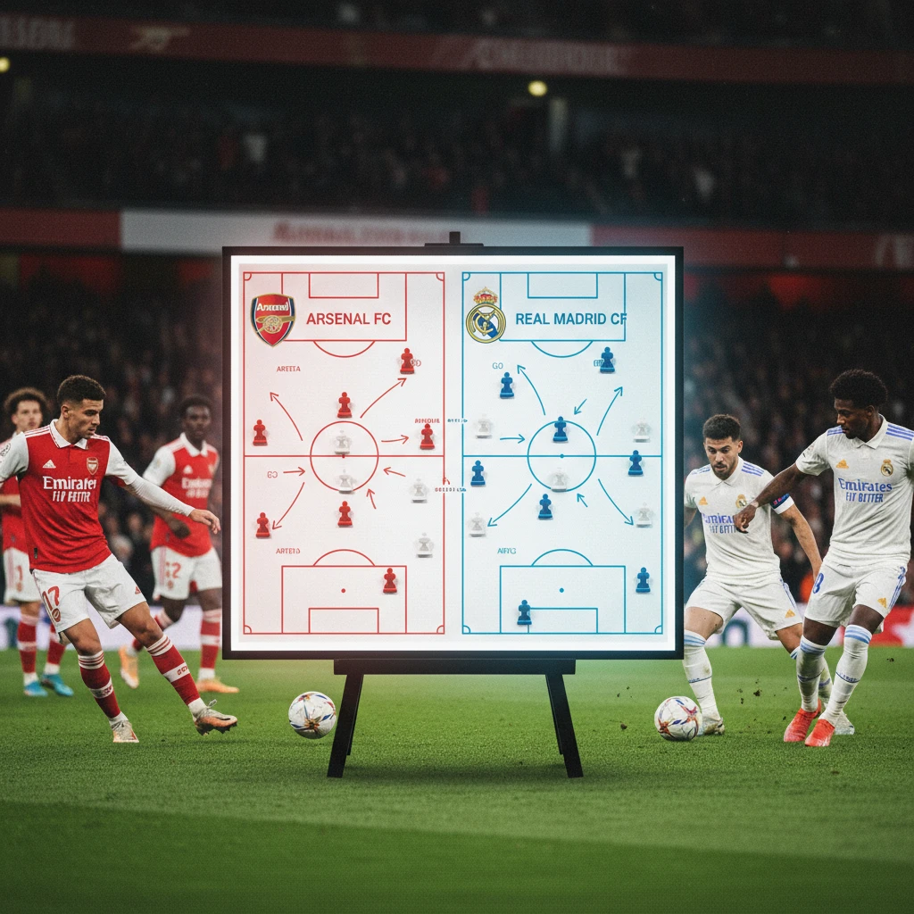 Mô tả chiến thuật và đội hình của Arsenal và Real Madrid
