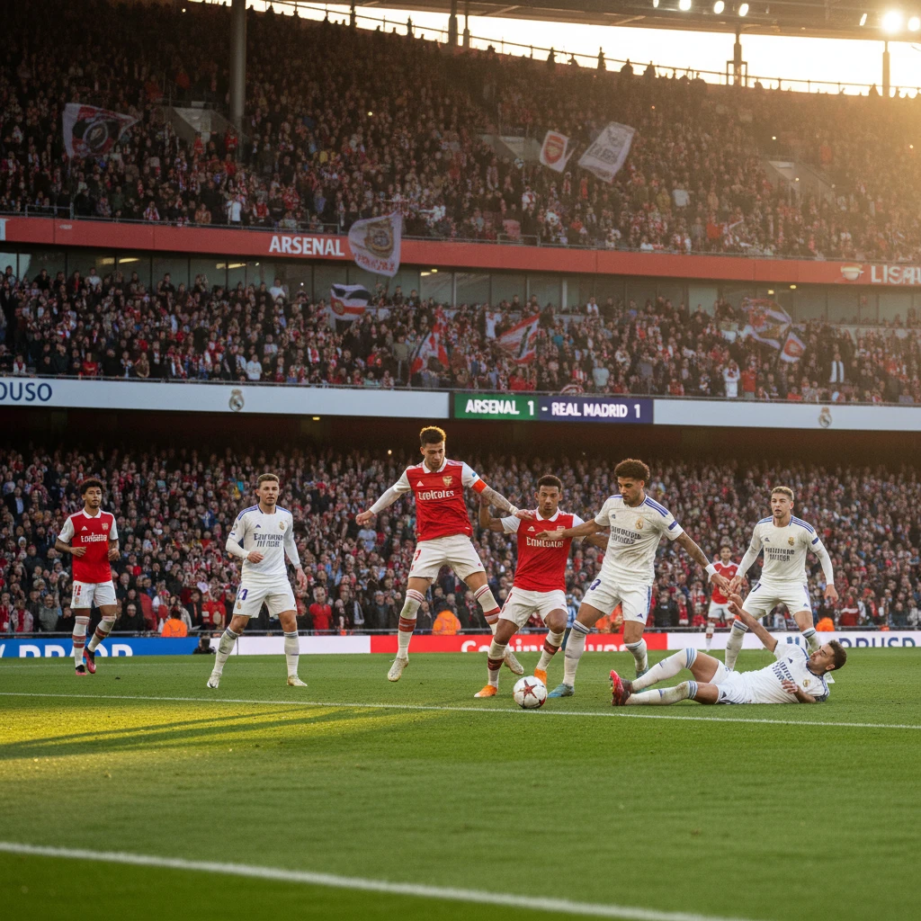 Mô tả phong độ gần đây của Arsenal và Real Madrid