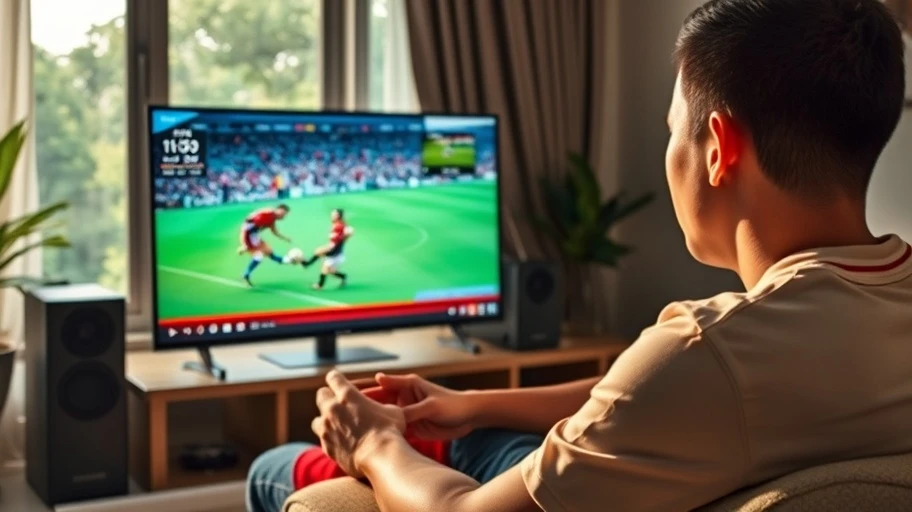 Người xem bóng đá hiển thị trên YouTube