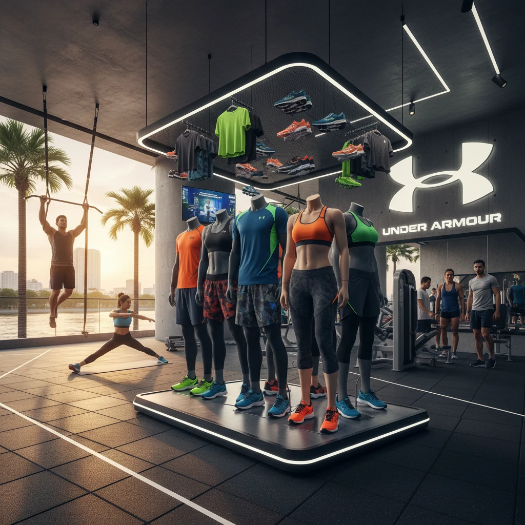 Sản phẩm Under Armour tại phòng gym