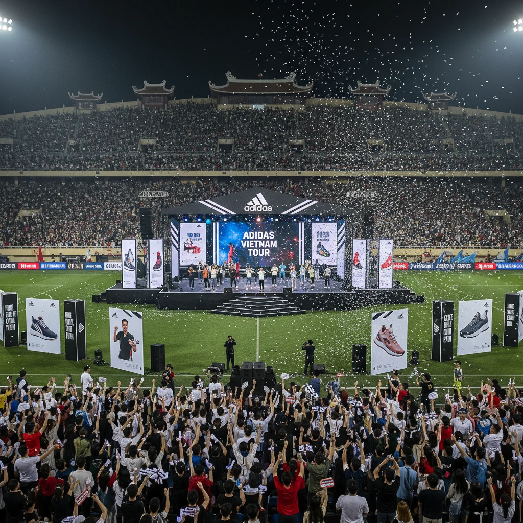 Sự kiện Adidas tại sân vận động Việt Nam