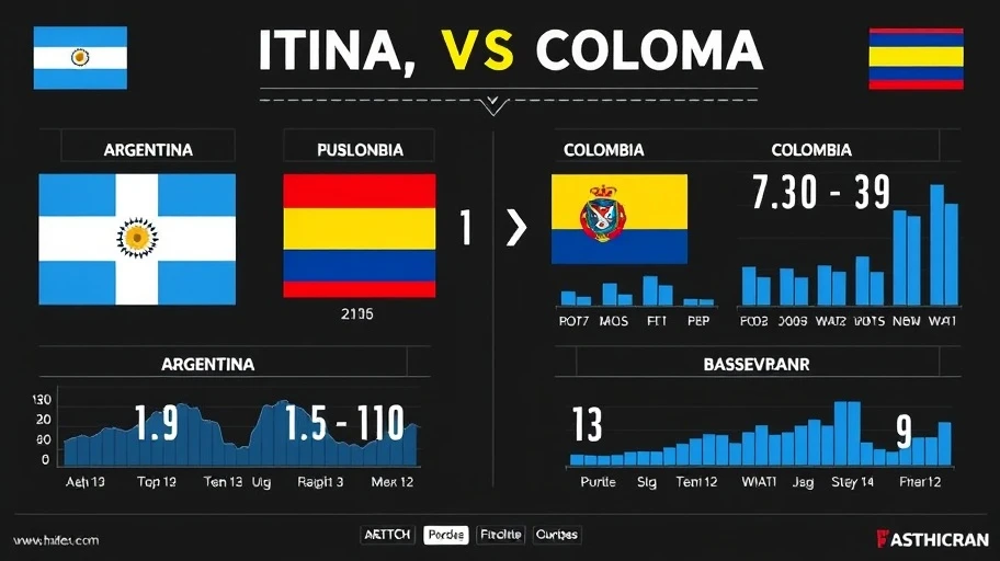 Thống kê trận đấu bóng đá Argentina Colombia
