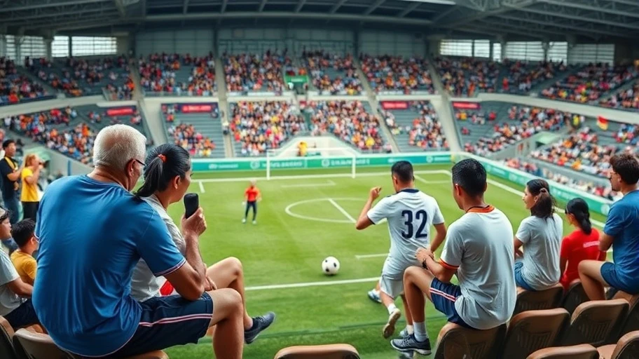 Tính toàn cầu của bóng đá thể hiện qua sự đa dạng của khán giả quốc tế.