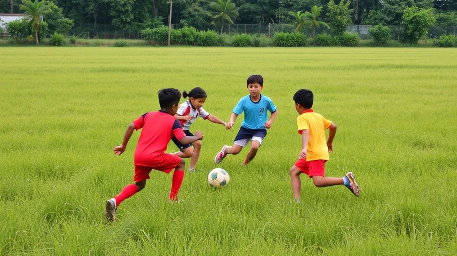 Trận bóng đá trẻ tại Việt Nam