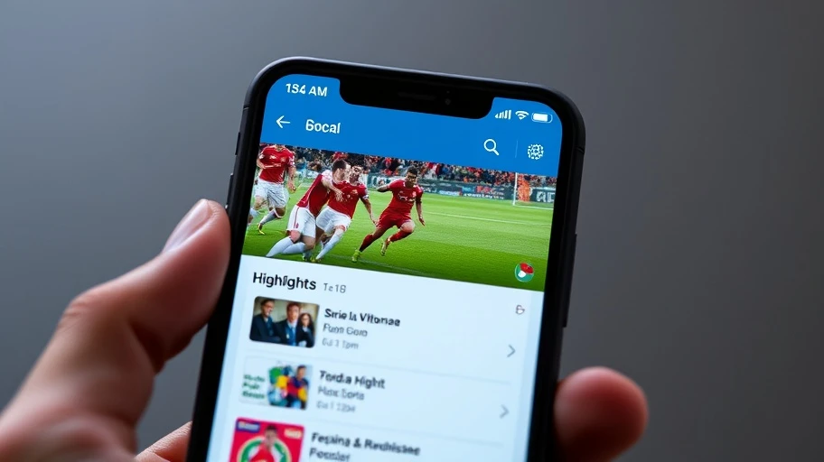 Ứng dụng di động với highlight bóng đá Italia