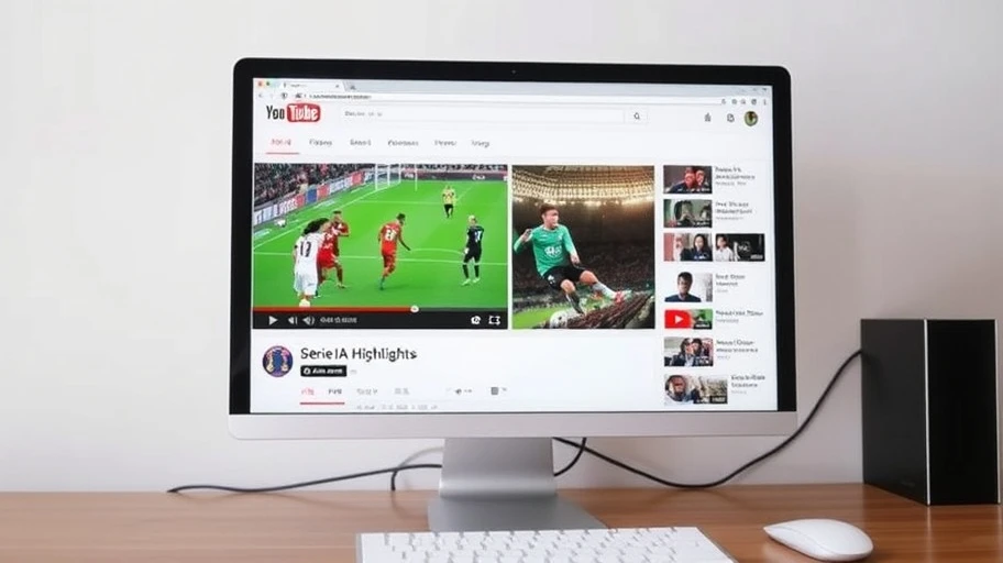 YouTube với highlight bóng đá Serie A